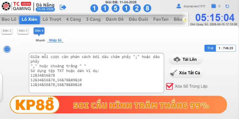Soi cầu hình trám thắng 99%